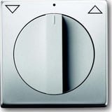 Busch-Jaeger Zentralscheibe Jalousie mit Drehknopf, Abdeckung edelstahl, Retail