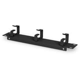 Digitus 10" Rangierpanel für Netzwerk- und Serverschränke, Kabelführung schwarz, 3 Ringe, 1HE