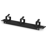 Digitus 10" Rangierpanel für Netzwerk- und Serverschränke, Kabelführung schwarz, 3 Ringe, 1HE