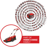 EINHELL Professional Akku-Rasenmäher GP-CM 36/450 3413292 rot/schwarz, 2x Li-Ionen Akku 4,0Ah