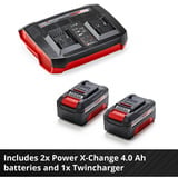 EINHELL Professional Akku-Rasenmäher GP-CM 36/450 3413292 rot/schwarz, 2x Li-Ionen Akku 4,0Ah