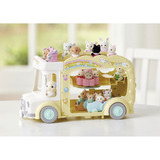 EPOCH Sylvanian Families - Erlebniskindergarten Bus Regenbogen, Konstruktionsspielzeug 