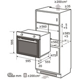 Exquisit EBEP697-H-030, Backofen schwarz, 60 cm