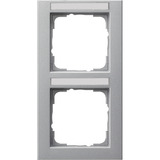 Gira Abdeckrahmen 2 fach, Abdeckung aluminium, Retail