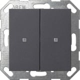 Gira Taster mit Wippe zweifach für Gira One und KNX System 55 anthrazit, Retail
