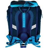 Herlitz SoftLight Plus Space Boy, Schulranzen dunkelblau/hellblau, inkl. befülltem 16 tlg. Schüleretui, Faulenzermäppchen, Sportbeutel