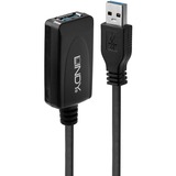 Lindy USB 3.0 Aktivverlängerungskabel schwarz, 5 Meter