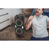 Medion Life PE-1 Pure Partylautsprecher schwarz, Bluetooth, UKW Radio, Lichteffekte, Karaoke