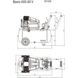 Metabo Basic 400-50 V, Kompressor dunkelgrün/schwarz, 2.500 Watt