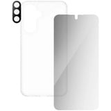 PanzerGlass Flagship 3-in-1 Privacy Set transparent/weiß, Samsung Galaxy A36 5G, QI-kompatibel, EasyAligner