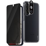 PanzerGlass Flagship 3-in-1 Privacy Set transparent/weiß, Samsung Galaxy A36 5G, QI-kompatibel, EasyAligner