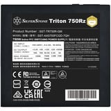 SilverStone Triton 750Rz, PC-Netzteil schwarz, 1x 12-Pin High Power GPU, 3x PCIe, Kabelmanagement, 750 Watt