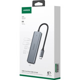 UGREEN USB-C Hub (4-Port, USB 3.0, OTG), USB-Hub grau
