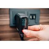 Verbatim Mini-GaN-Ladegerät mit Display schwarz, 140 Watt Gesamtleistung
