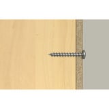 fischer Spanplattenschraube PowerFast II 5,0x40 Halbrundkopf TX 100 Stück, mit Vollgewinde, Edelstahl A2