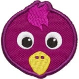 Affenzahn Klett-Badge Vogel, Patch lila