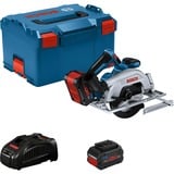 Bosch Akku-Handkreissäge GKS 18V-57-2 Professional blau/schwarz, 2x Li-Ion Akku ProCORE18V 5,5Ah, in L-BOXX