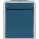 Busch-Jaeger Ausschalter zweipolig Aufputz mit Wippe, Basiselement mit Komplettgehäuse 2601/2 W-53 blaugrün, Retail