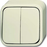 Busch-Jaeger Serienschalter 2601/5 Aufputzglas weiß, Retail