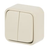 Busch-Jaeger Serienschalter 2601/5 Aufputzglas weiß, Retail