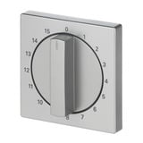 Busch-Jaeger Zentralscheibe, Zeitschaltuhr edelstahl, Retail