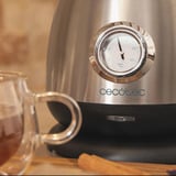 Cecotec Thermosense 620 Retro Steel, Wasserkocher edelstahl/schwarz, 2.200 Watt, 1,7 Liter