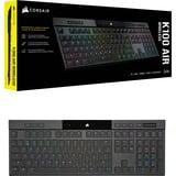 Corsair K100 AIR WIRELESS, Gaming-Tastatur schwarz, DE-Layout, Cherry MX Ultra Low Profile Tactile