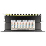 DeLOCK 10" Patchpanel 8 Port Cat.6A schwarz, 0,5 HE