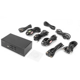 Digitus KVM-Switch HDMI 4x 1  schwarz, Dual Display