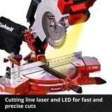EINHELL Akku-Kapp-und Gehrungssäge TE-MS 18/210 Li-Solo, 18Volt rot/schwarz, ohne Akku und Ladegerät