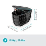 GARDENA Undercover Schlauchbox RollUp M, 20 Meter, Schlauchtrommel schwarz/türkis