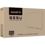 GIGABYTE S55U, Gaming-Monitor 139 cm (55 Zoll), schwarz, UltraHD/4K, HDMI 2.1, AMD Free-Sync, 120Hz Panel