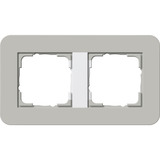 Gira Abdeckrahmen zwei fach, Abdeckung grau, Retail