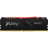 Kingston FURY DIMM 8 GB DDR4-3200  , Arbeitsspeicher schwarz, KF432C16BBA/8, Beast RGB, INTEL XMP