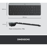 Logitech MK470 Slim Combo, Desktop-Set graphit, DE-Layout, Scherenmechanik