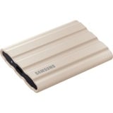 SAMSUNG Portable SSD T7 Shield 2 TB, Externe SSD beige, USB-C 3.2 Gen 2 (10 Gbit/s), extern