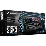 Sharkoon SKILLER SGK3, Gaming-Tastatur schwarz, ES-Layout, Kailh Blue