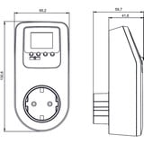 Theben eltimo 020 top3 , Zeitschaltuhr weiß, Digitale Steckdosenschaltuhr mit Wochenprogramm