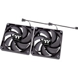 Thermaltake CT140 PC Cooling Fan, Gehäuselüfter schwarz, 2er Pack