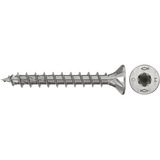 fischer Spanplattenschraube PowerFast II 4,5x30 Senkkopf TX 200 Stück, mit Vollgewinde, Edelstahl A4