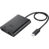 i-tec Video Adapter USB-C > Dual HDMI 4K / 60Hz (single 8K / 30Hz) schwarz, 30cm Kabel