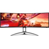 AOC AGON AG493QCX, Gaming-Monitor 124 cm (49 Zoll), schwarz/grau, DFHD, VA, HDR, NVIDIA G-Sync, 144Hz Panel