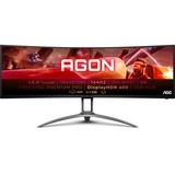 AOC AGON AG493QCX, Gaming-Monitor 124 cm (49 Zoll), schwarz/grau, DFHD, VA, HDR, NVIDIA G-Sync, 144Hz Panel