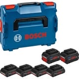 Bosch 4x Akku ProCORE 18V 4.0Ah + 2x Akku ProCORE 18V 8.0Ah Professional blau/schwarz, L-BOXX, AMPShare Alliance