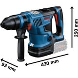 Bosch Akku-Bohrhammer GBH 18V-34 CF Professional solo blau/schwarz, Bluetooth Modul, ohne Akku und Ladegerät, im Koffer