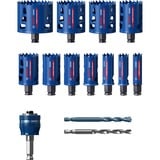 Bosch EXPERT Multi Material PC Plus Lochsägen-Set, Ø 20-76mm, 14-teilig mit Power Change Plus Adapter, Koffer