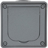 Busch-Jaeger Schutzkontakt-Steckdose Schuko Unterputz mit erhöhtem Berührungsschutz Typ 20 EFDB2 grau (glänzend), Retail