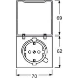 Busch-Jaeger Schutzkontakt-Steckdoseneinsatz CEE 7/3 Typ F 20 EUGKB-31-101 braun, Retail