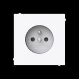 Busch-Jaeger Steckdose mit Erdungsstift mit Schutzkontaktstift und Schutzkontakt weiß, Retail