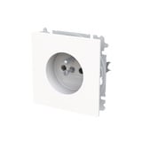 Busch-Jaeger Steckdose mit Erdungsstift mit Schutzkontaktstift und Schutzkontakt weiß, Retail